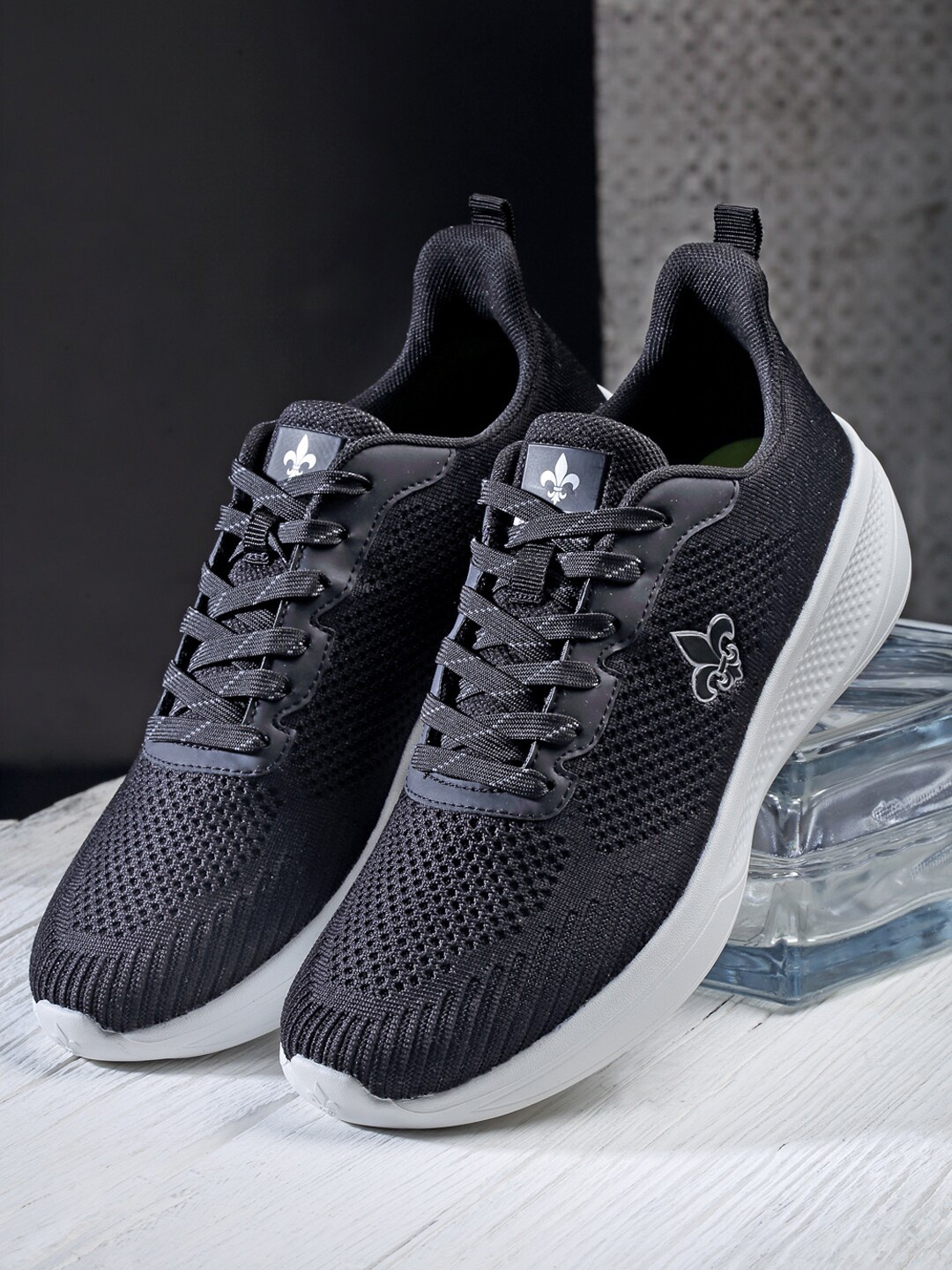 

Bond Street By Red Tape Men Black Mesh Walking Shoes