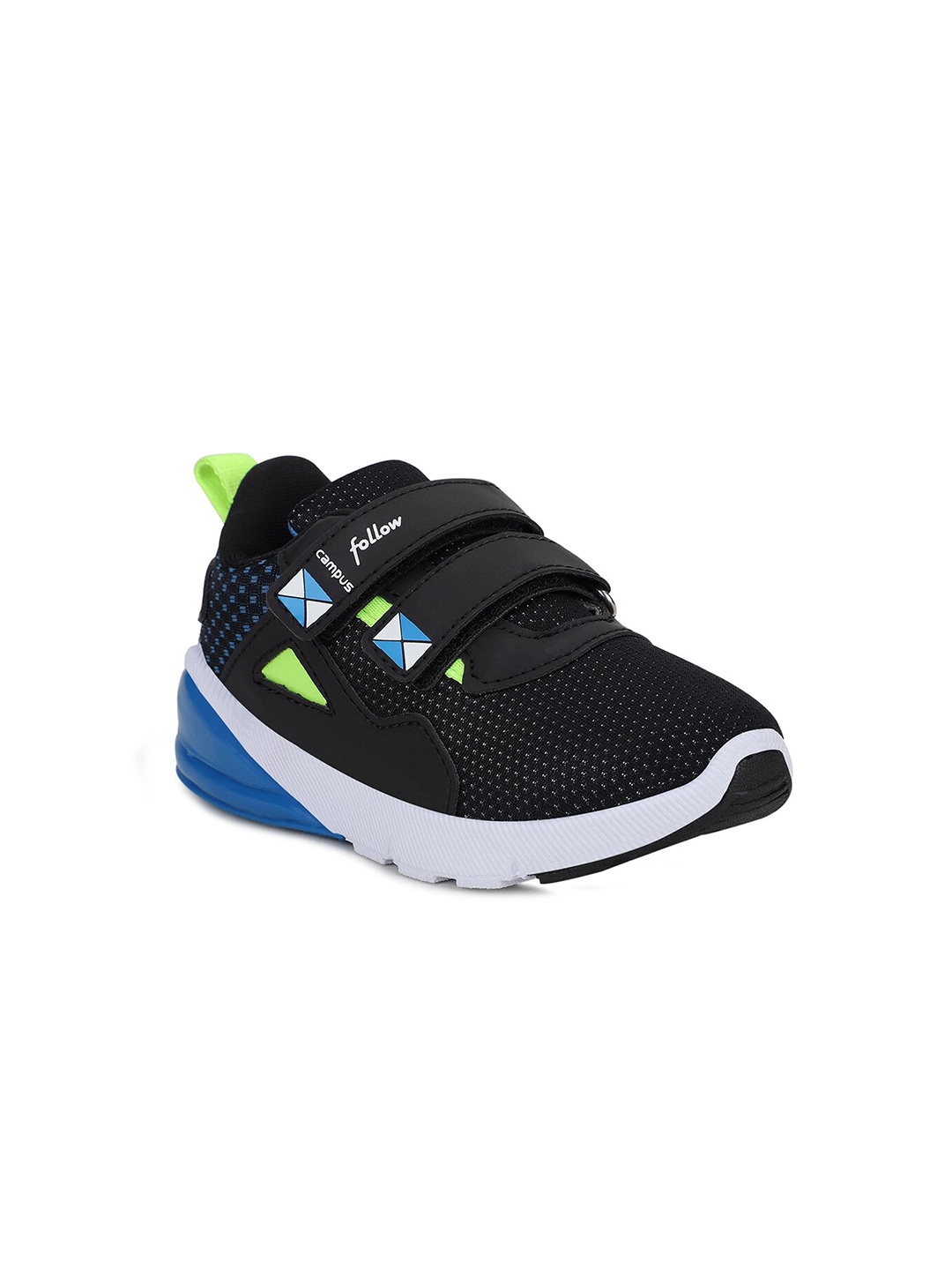 

Campus Unisex Kids Black Mesh Running Shoes