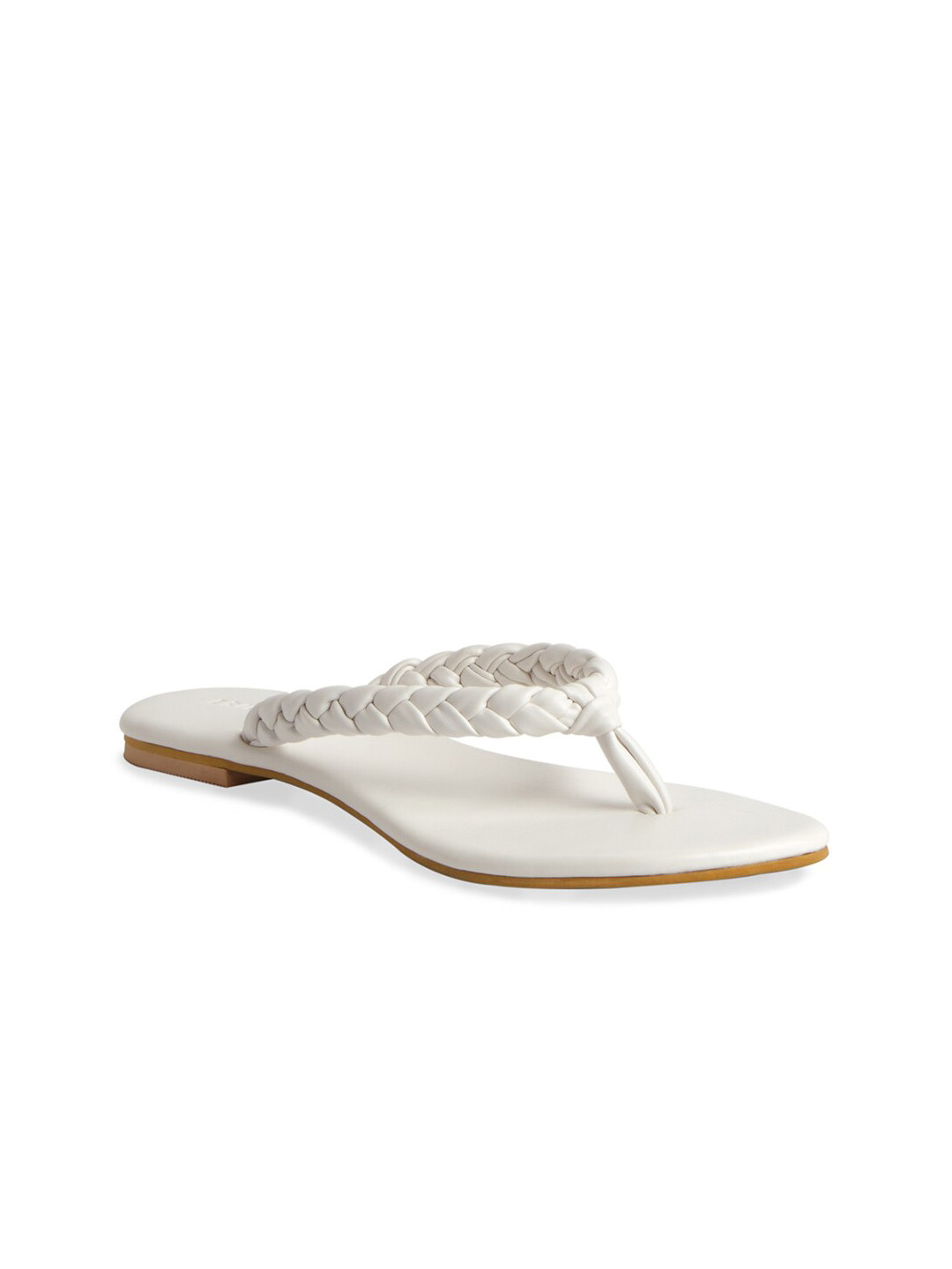 

ERIDANI Women White Open Toe Flats