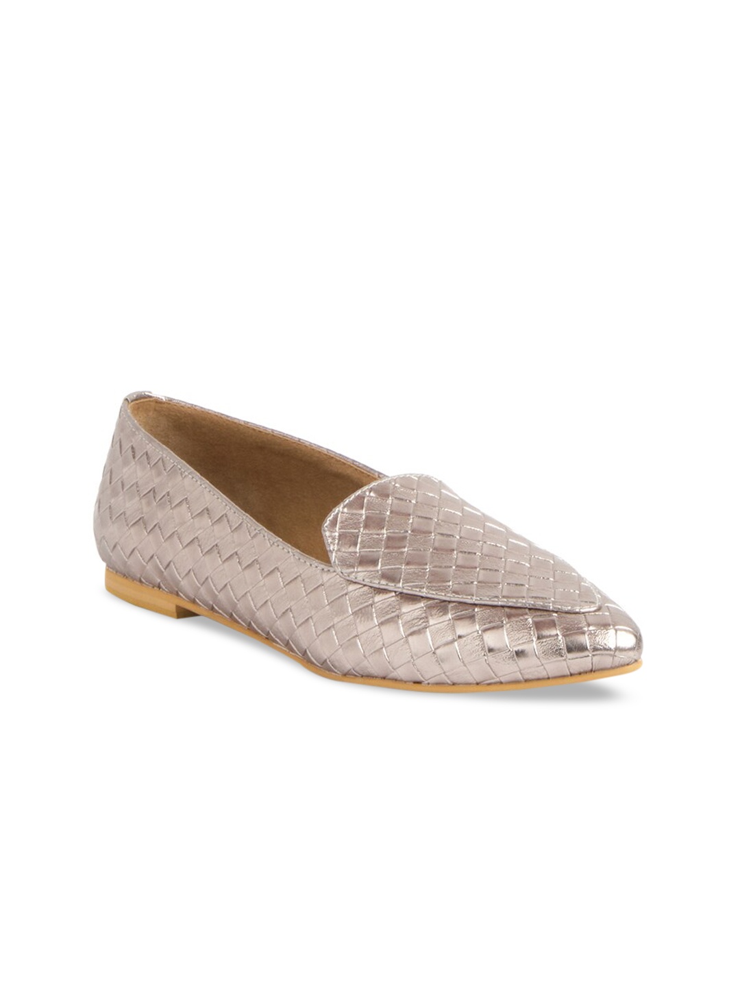 

ERIDANI Carin Textured Loafers, Grey