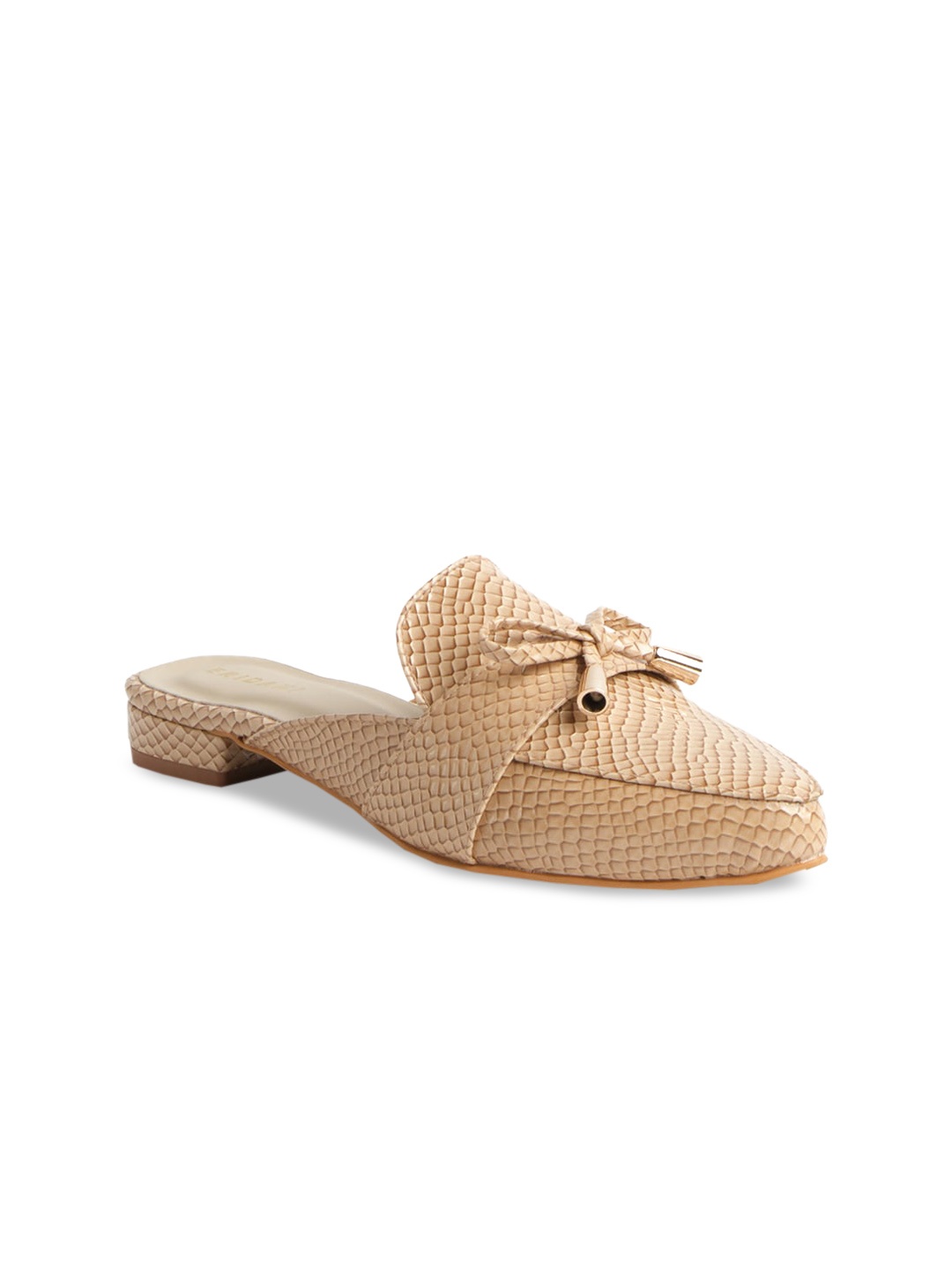 

ERIDANI Women Beige Textured Mules