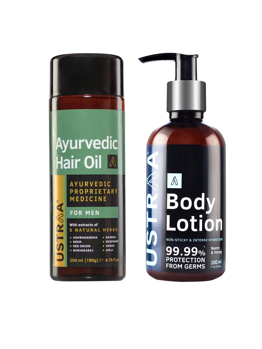 

Ustraa Ayurvedic Hair Oil & Body Lotion, Transparent
