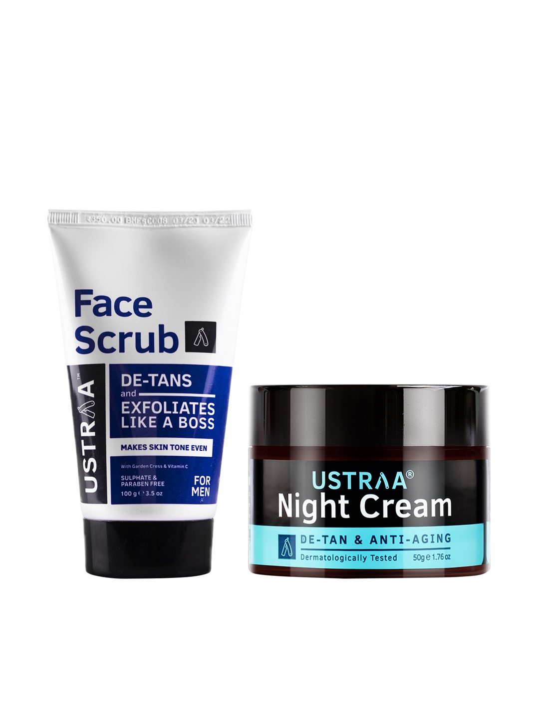 

Ustraa Face Scrub & Night Cream, Blue