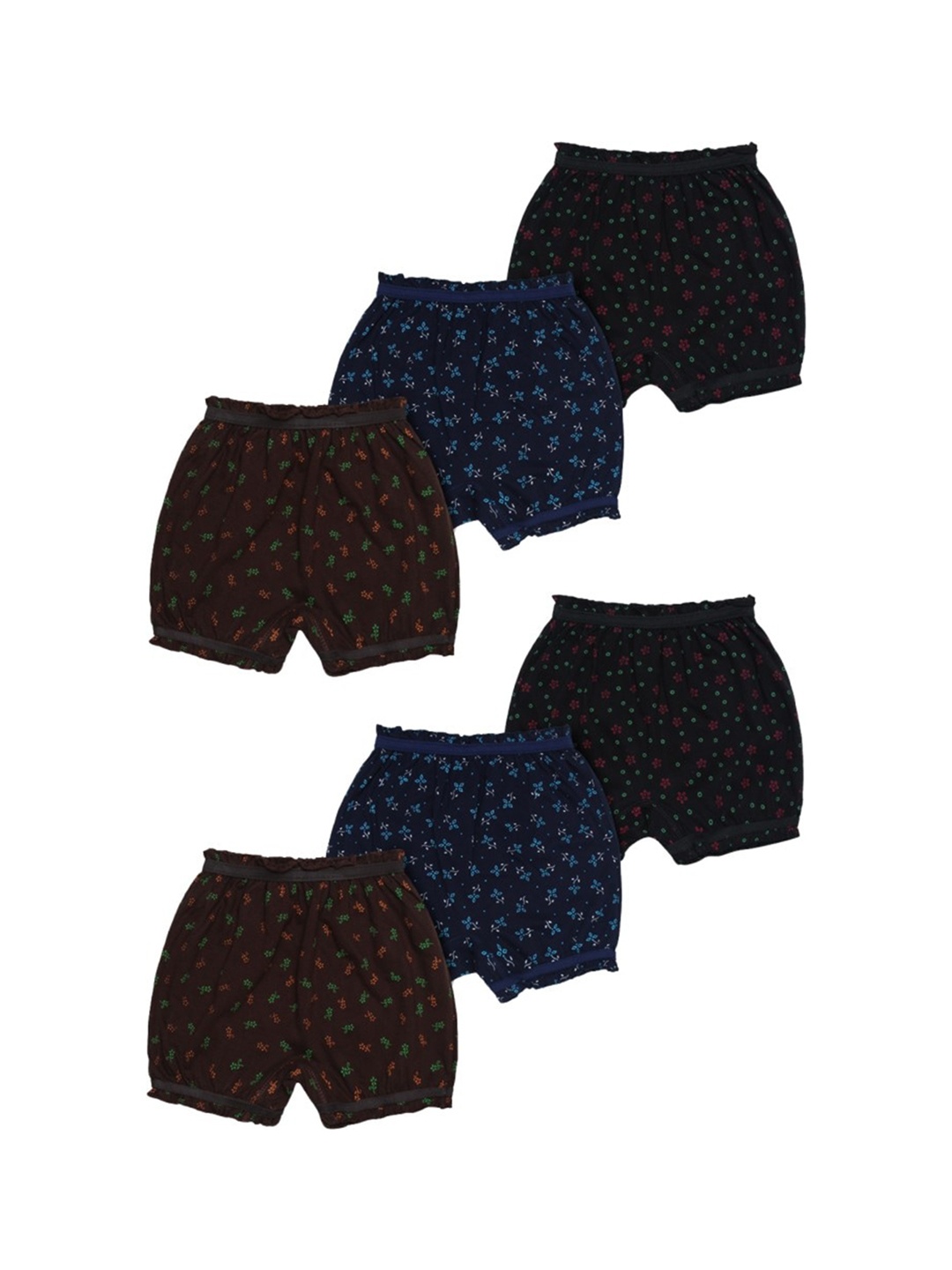 

CAREPLUS Girls Pack Of 6 Assorted Pure Cotton Basic Briefs