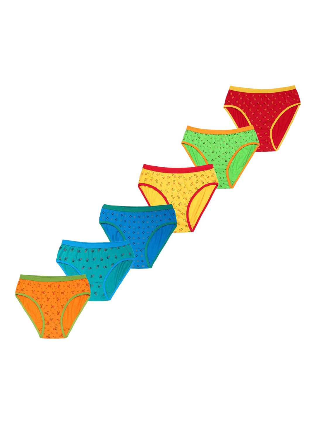 

CAREPLUS Pack of 6 Girls Assorted Printed Basic Briefs 2100,Mc,3-6,Mn-6pc_kg,brif
