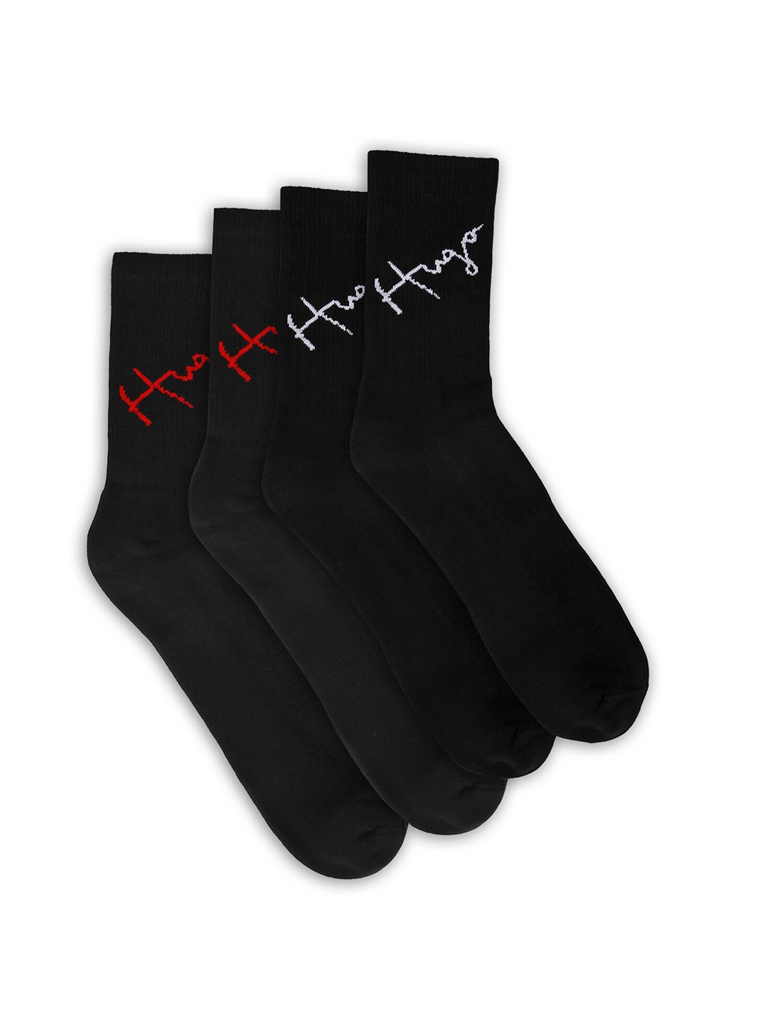 

HUGO Men Black Pack of 2 Solid Above Ankle Socks