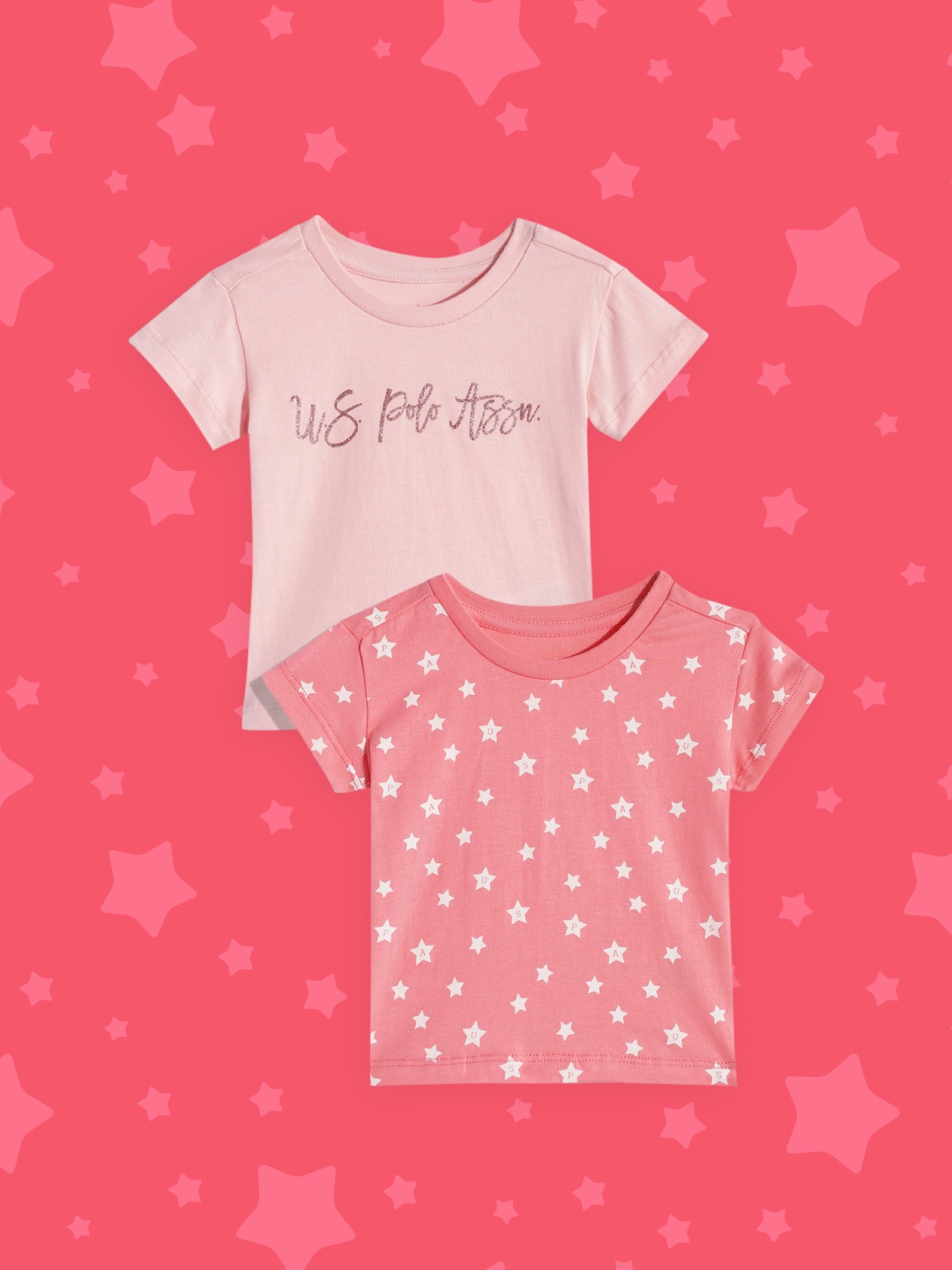 

U S Polo Assn Kids Girls Assorted 2 Printed T-shirt