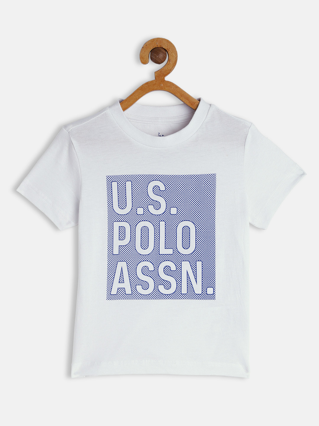 

U.S. Polo Assn. Kids Boys White Pure Cotton Printed T-shirt