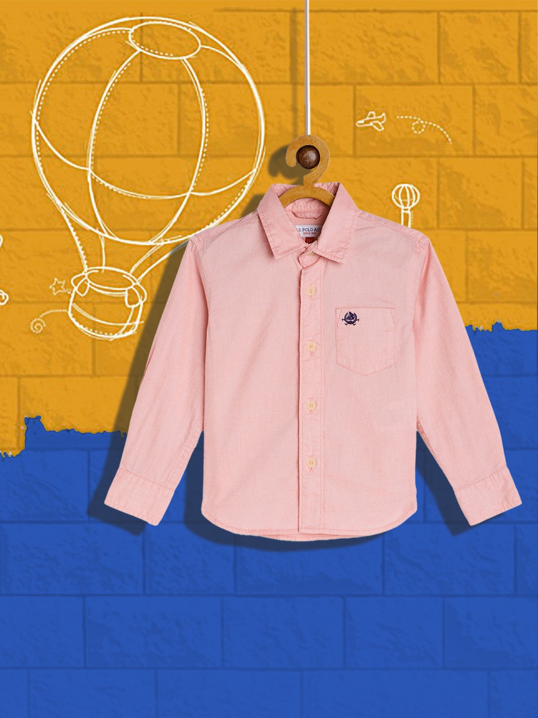 

U.S. Polo Assn. Kids Boys Pink Cotton Casual Shirt
