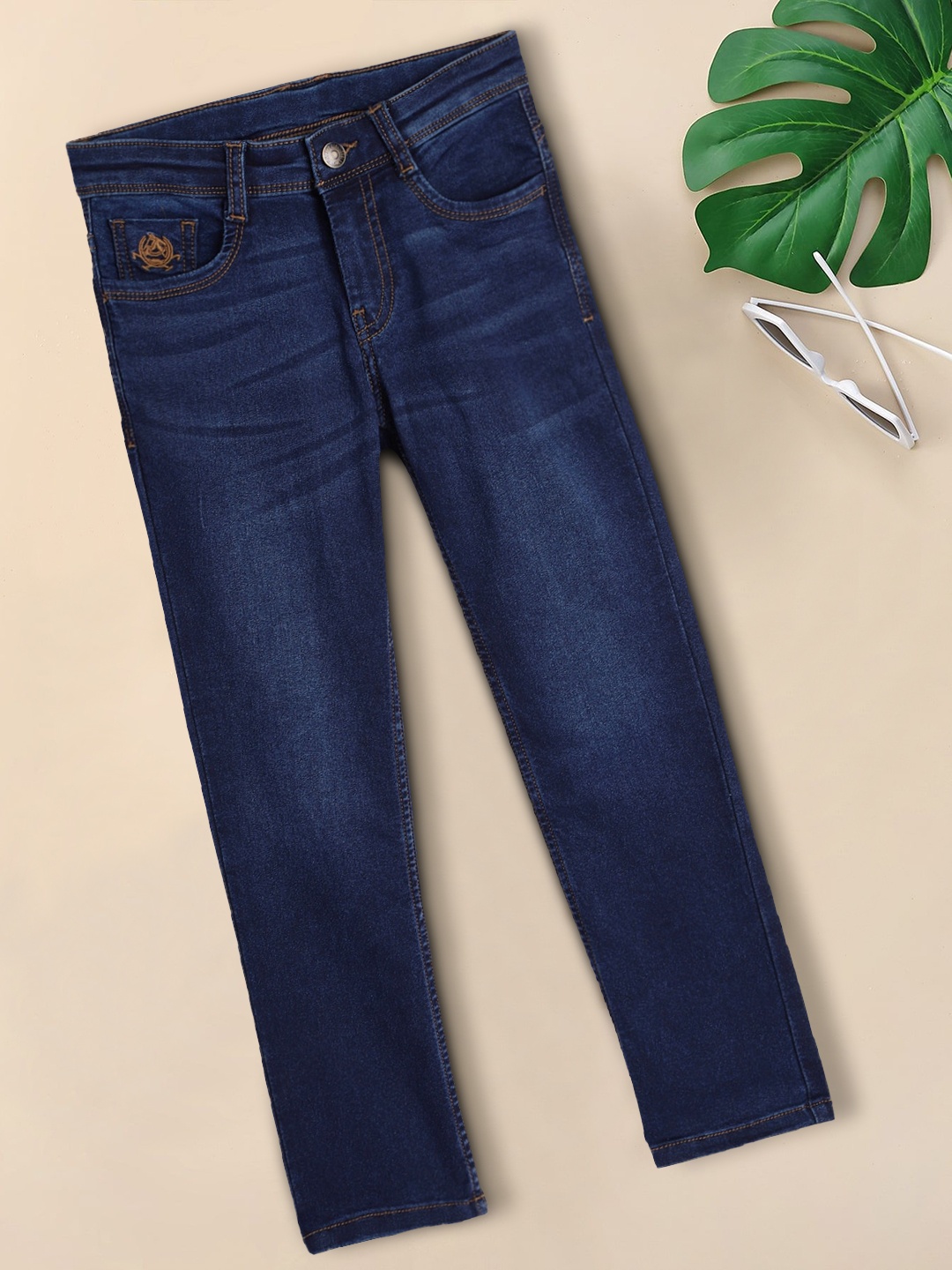

U.S. Polo Assn. Kids Boys Blue Slim Fit Light Fade Stretchable Jeans