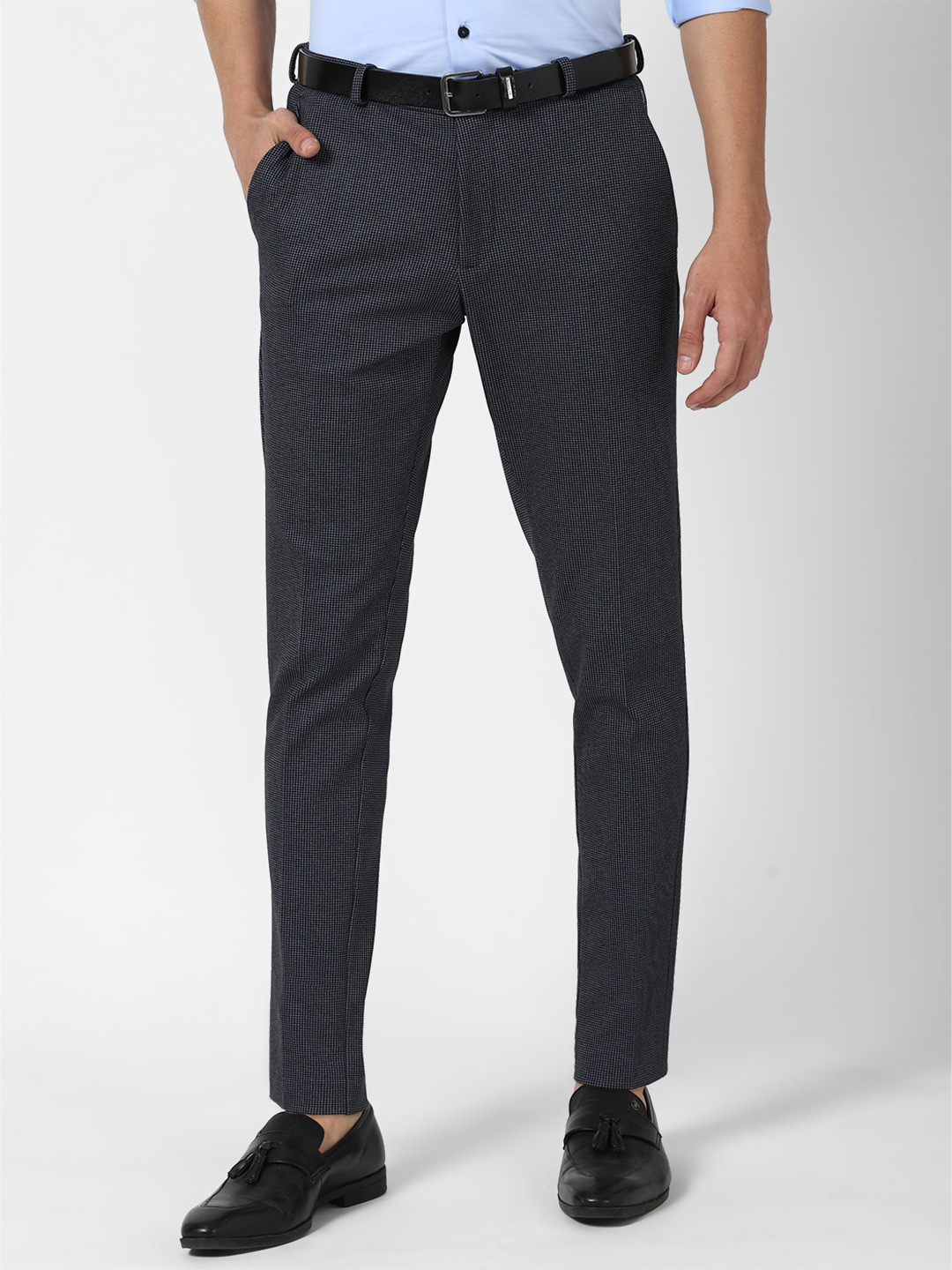 

Louis Philippe Sport Men Charcoal Grey Slim Fit Trousers
