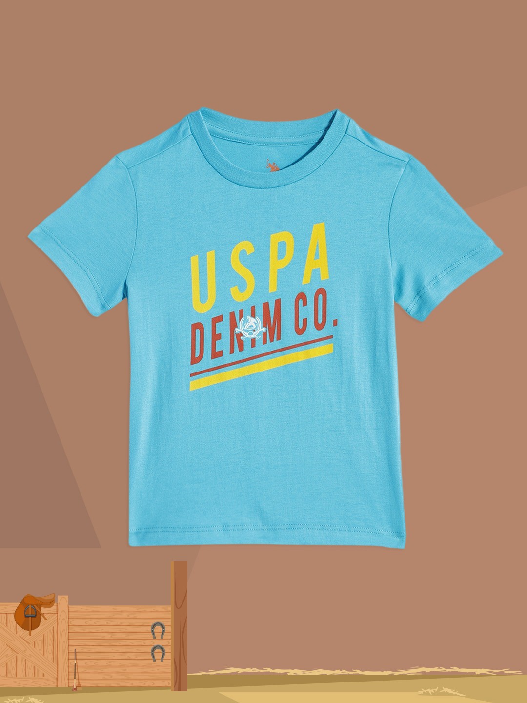 

U.S. Polo Assn. Kids Boys Blue Printed Pure Cotton T-shirt