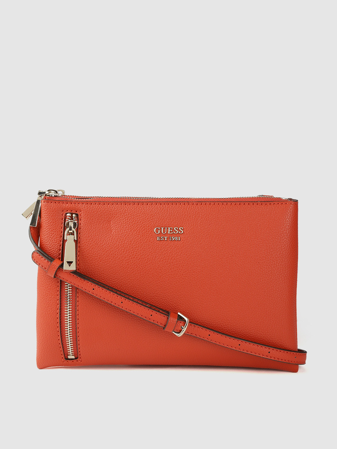 

GUESS Rust Orange Solid Sling Bag