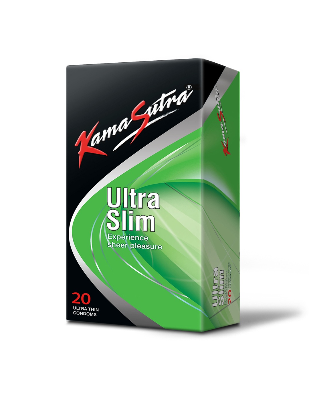 

KamaSutra Ultra Slim Sheer Pleasure Condoms 20 Pcs, Green
