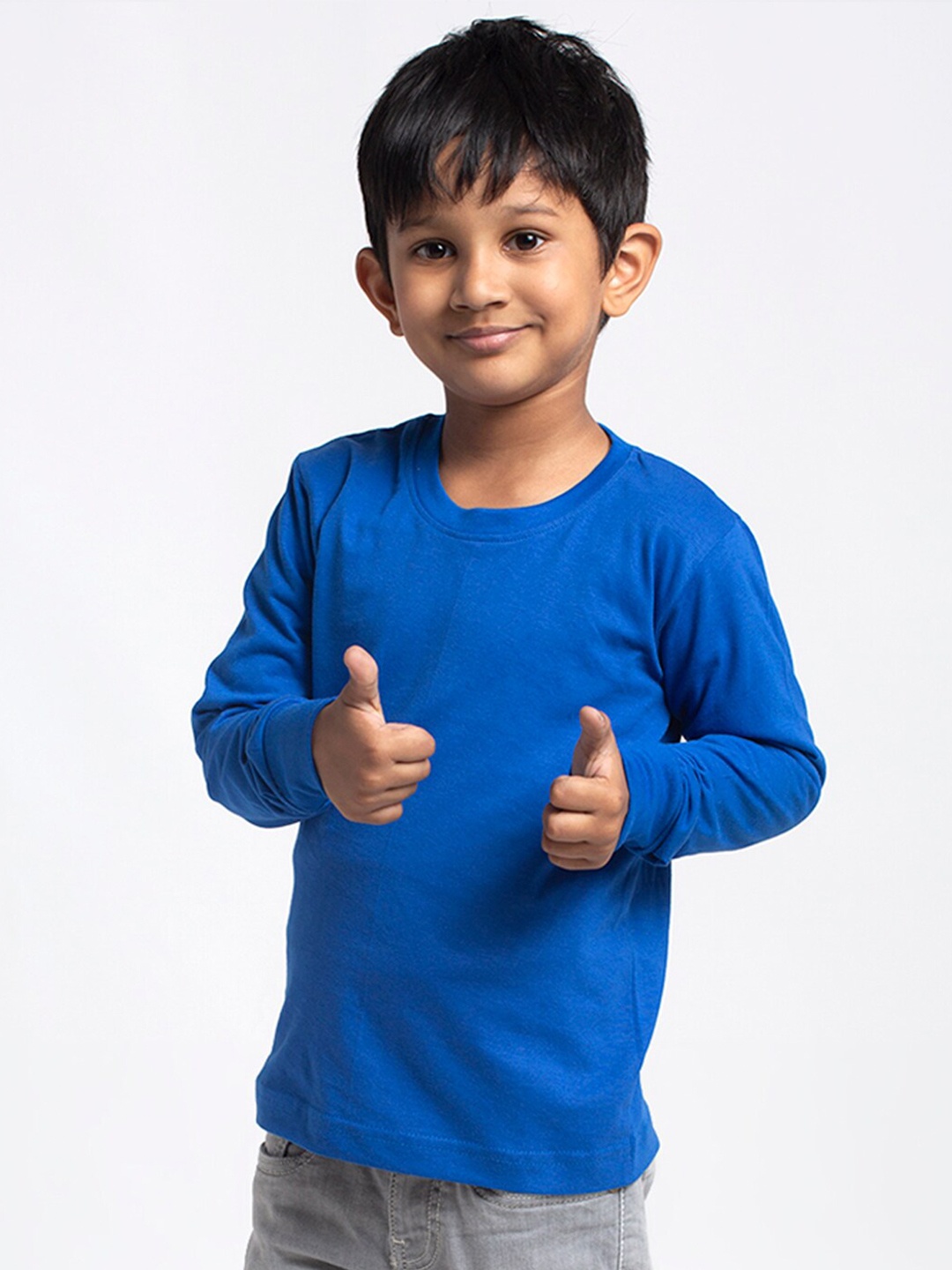 

Friskers Boys Solid Running T-shirt, Blue