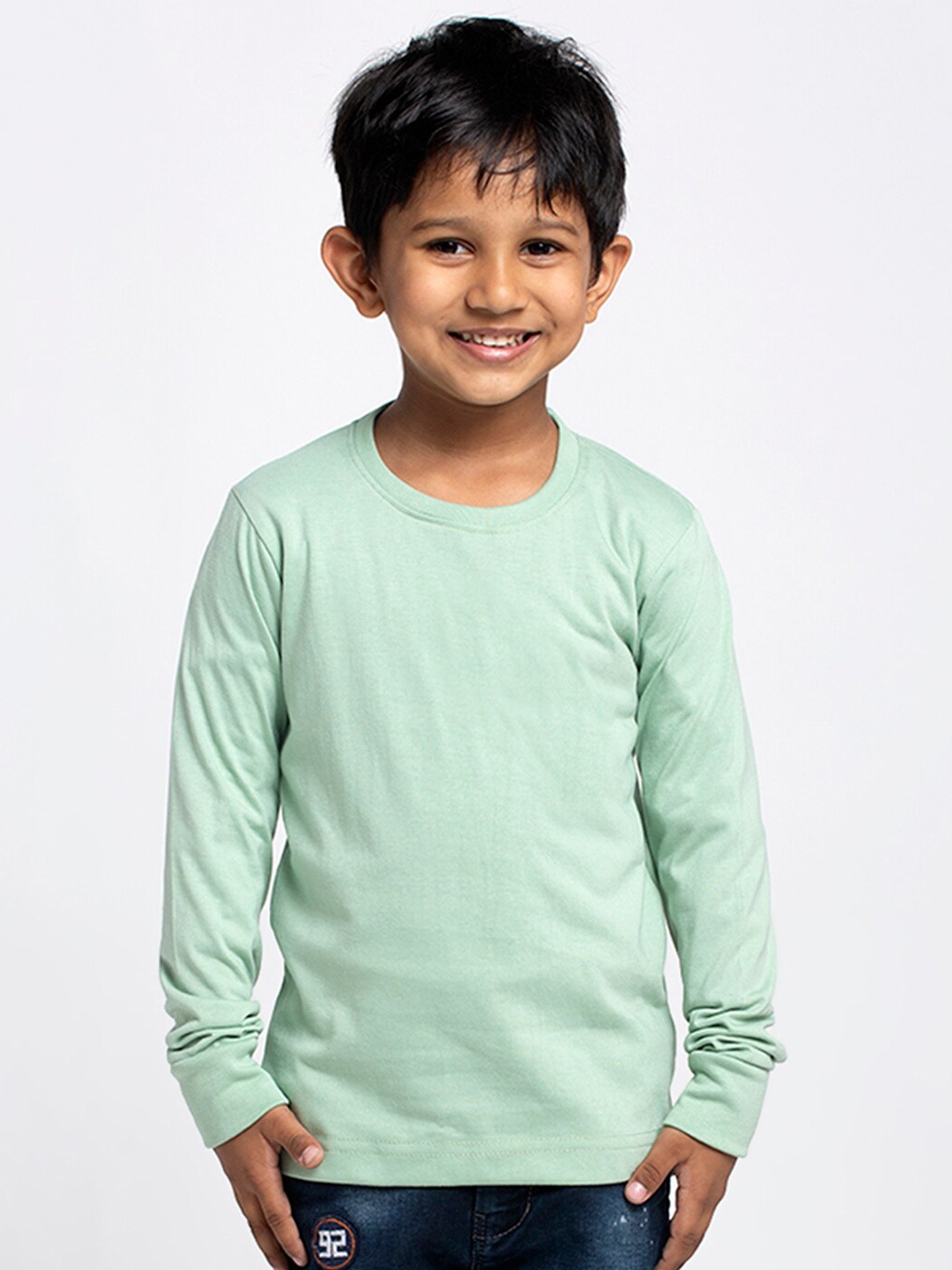 

Friskers Boys Green Pure Cotton T-shirt