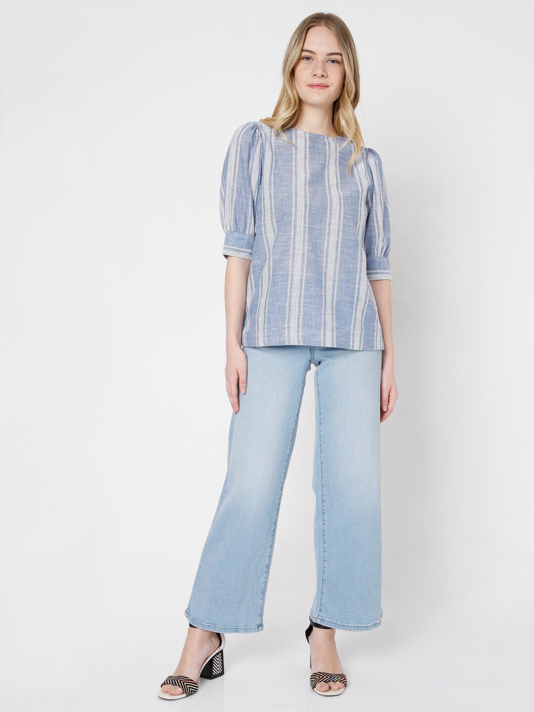 

Vero Moda Blue Striped Top