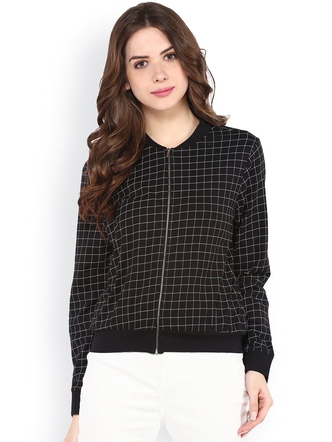 

Zima Leto Black & White Checked Sweatshirt