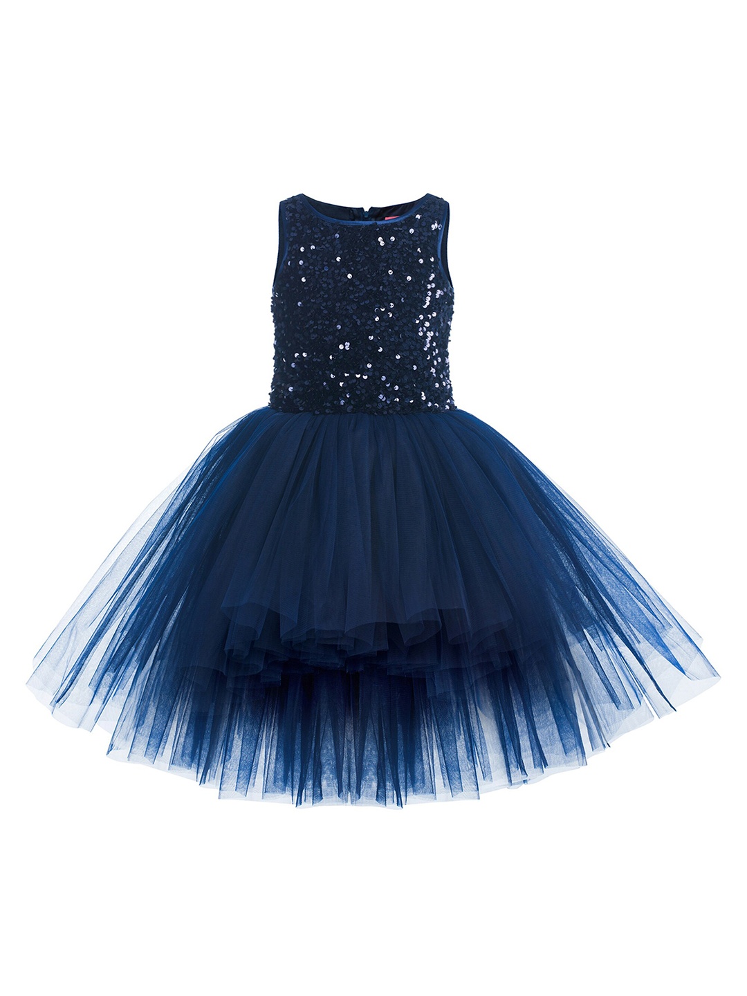 

Toy Balloon kids Girls Blue Embellished Layered Net Dress
