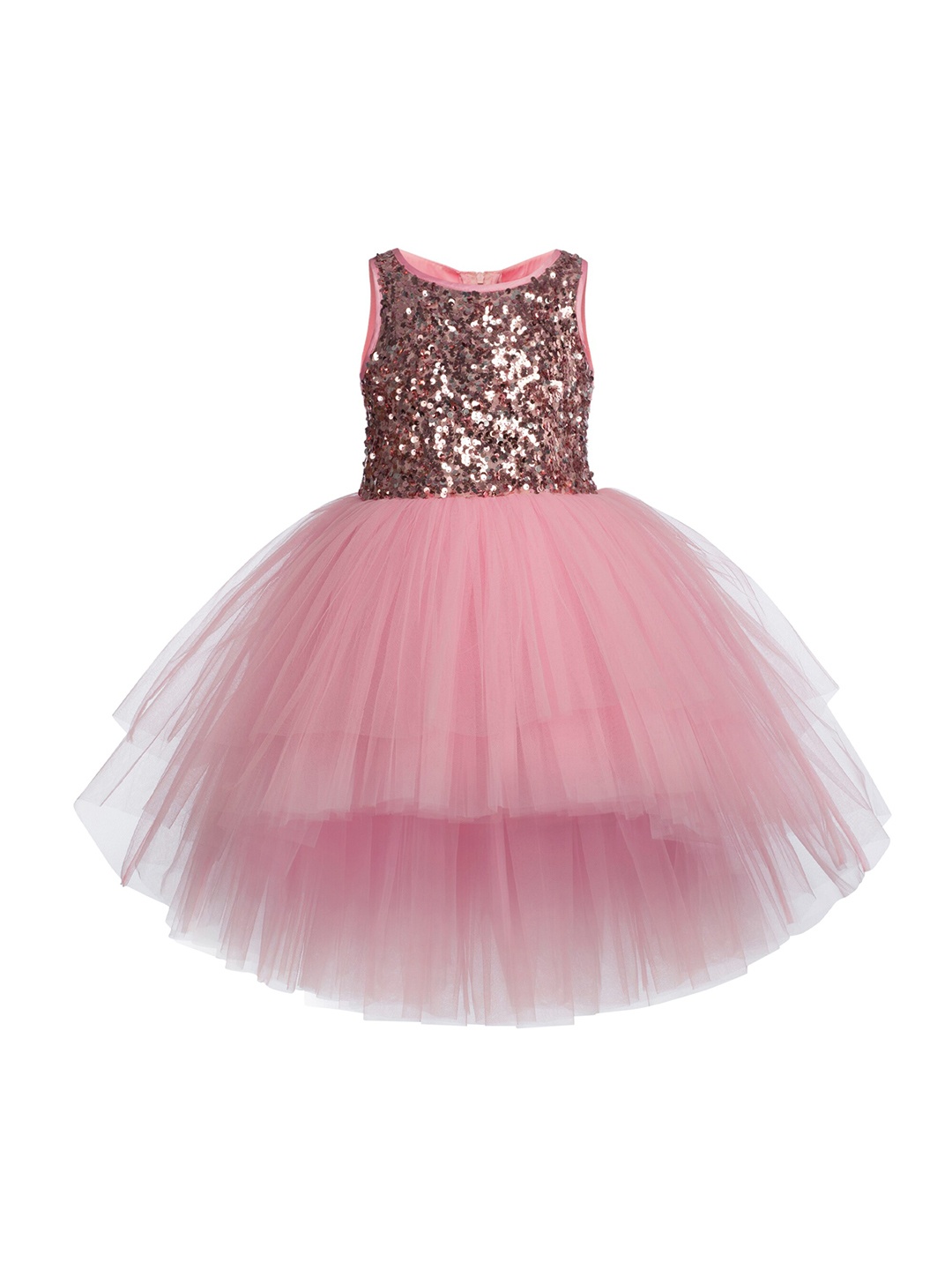 

Toy Balloon kids Girls Pink Embellished Net Dress