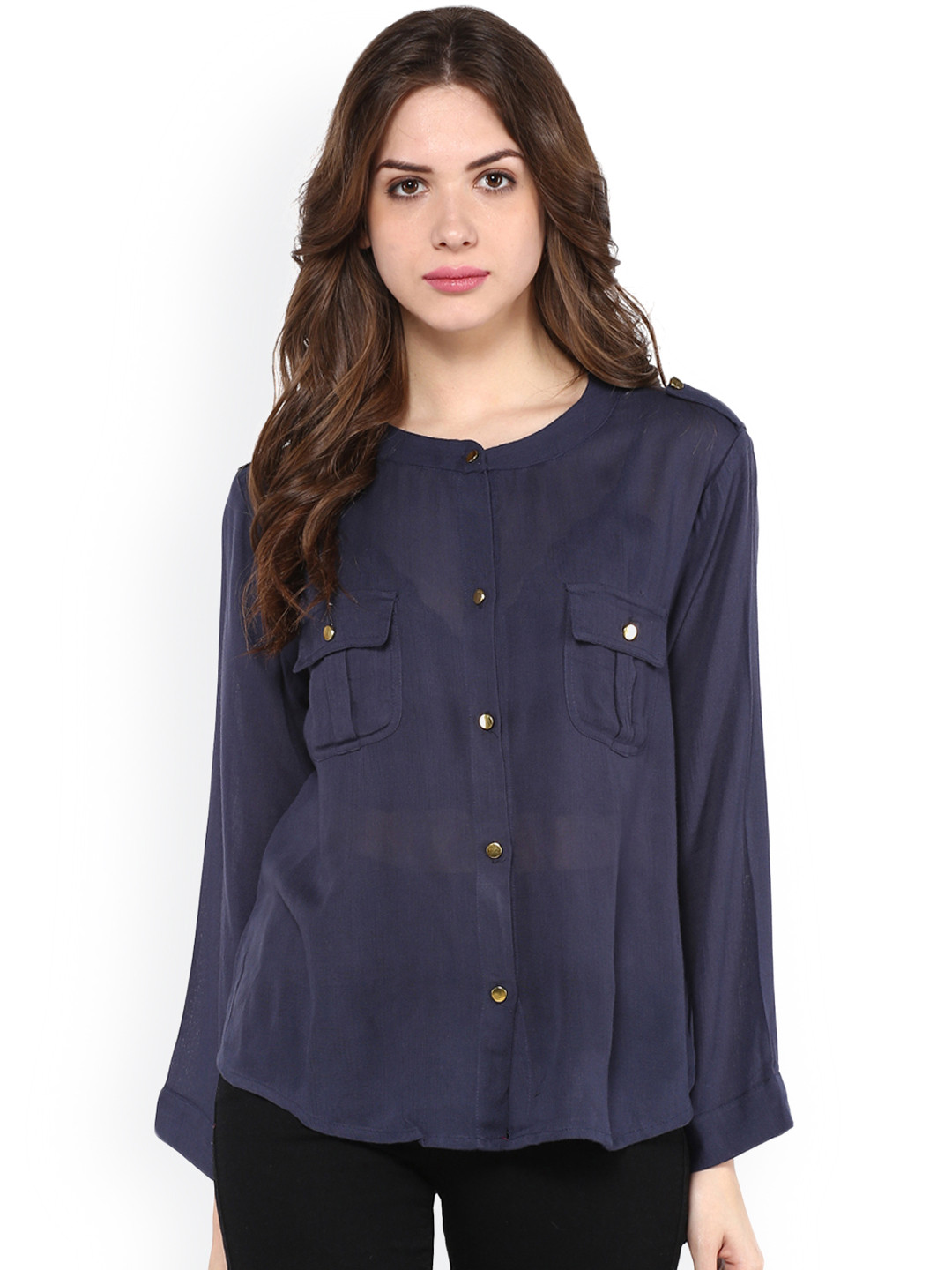 

Zima Leto Navy Casual Shirt, Navy blue