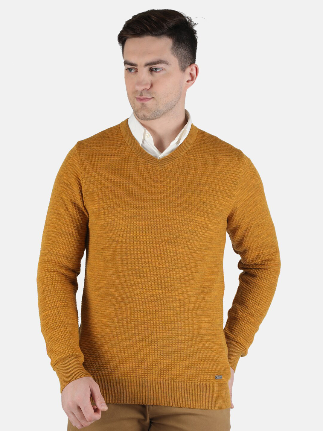 

Monte Carlo Men Mustard & Camel Brown Pullover