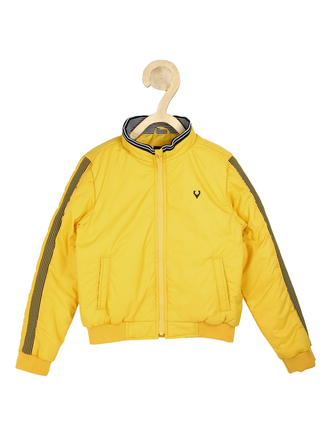 

Allen Solly Junior Boys Yellow Solid Bomber Jacket