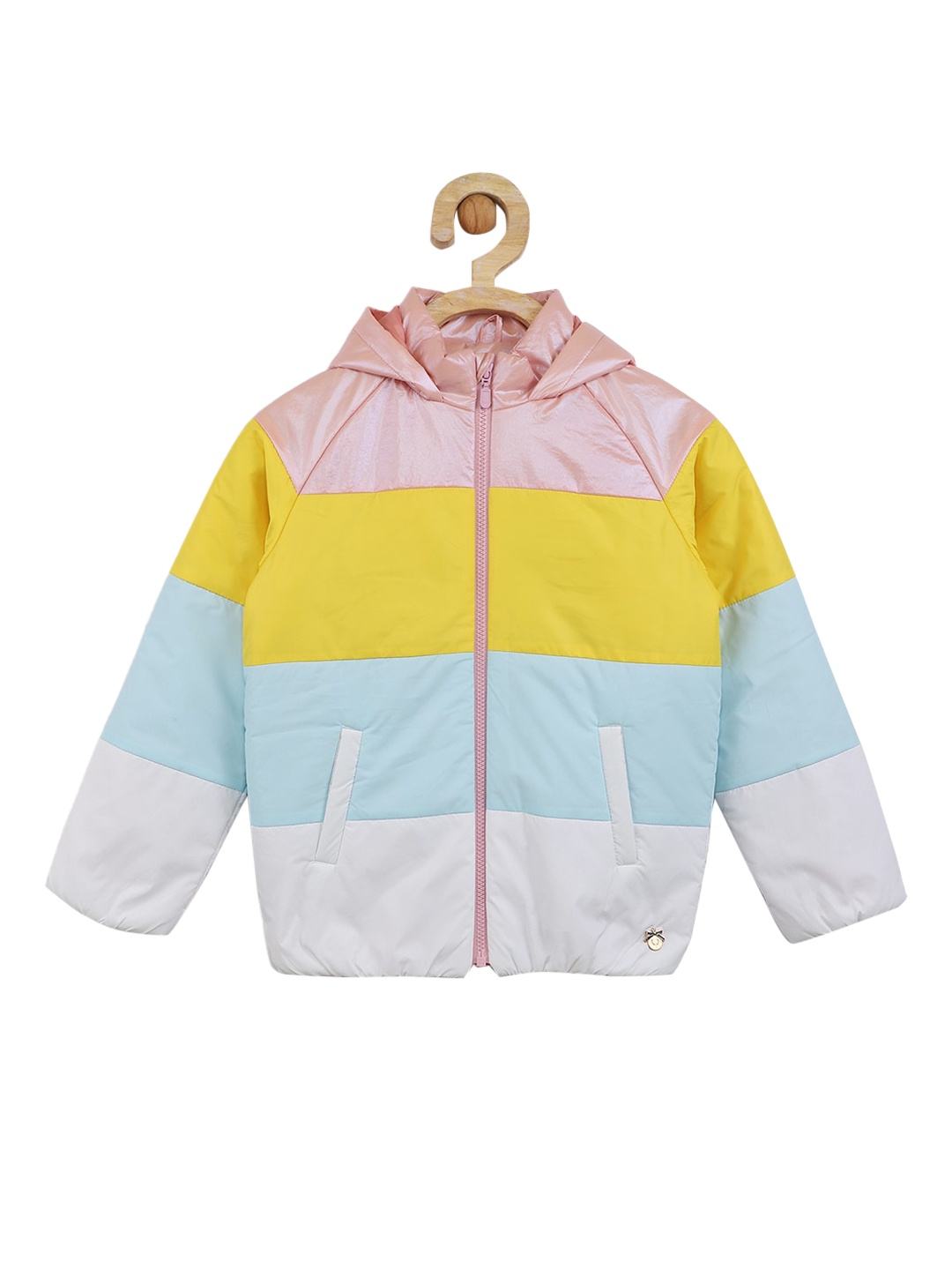 

Allen Solly Junior Girls Multicoloured ColourBlocked Padded Jacket, Multi