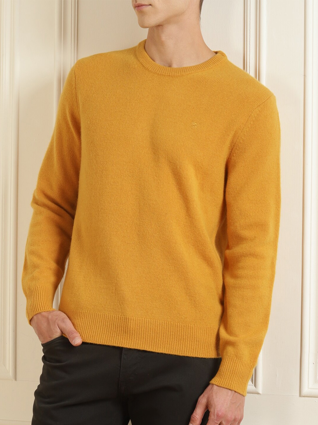

HACKETT LONDON Men Orange Pure Cotton Pullover