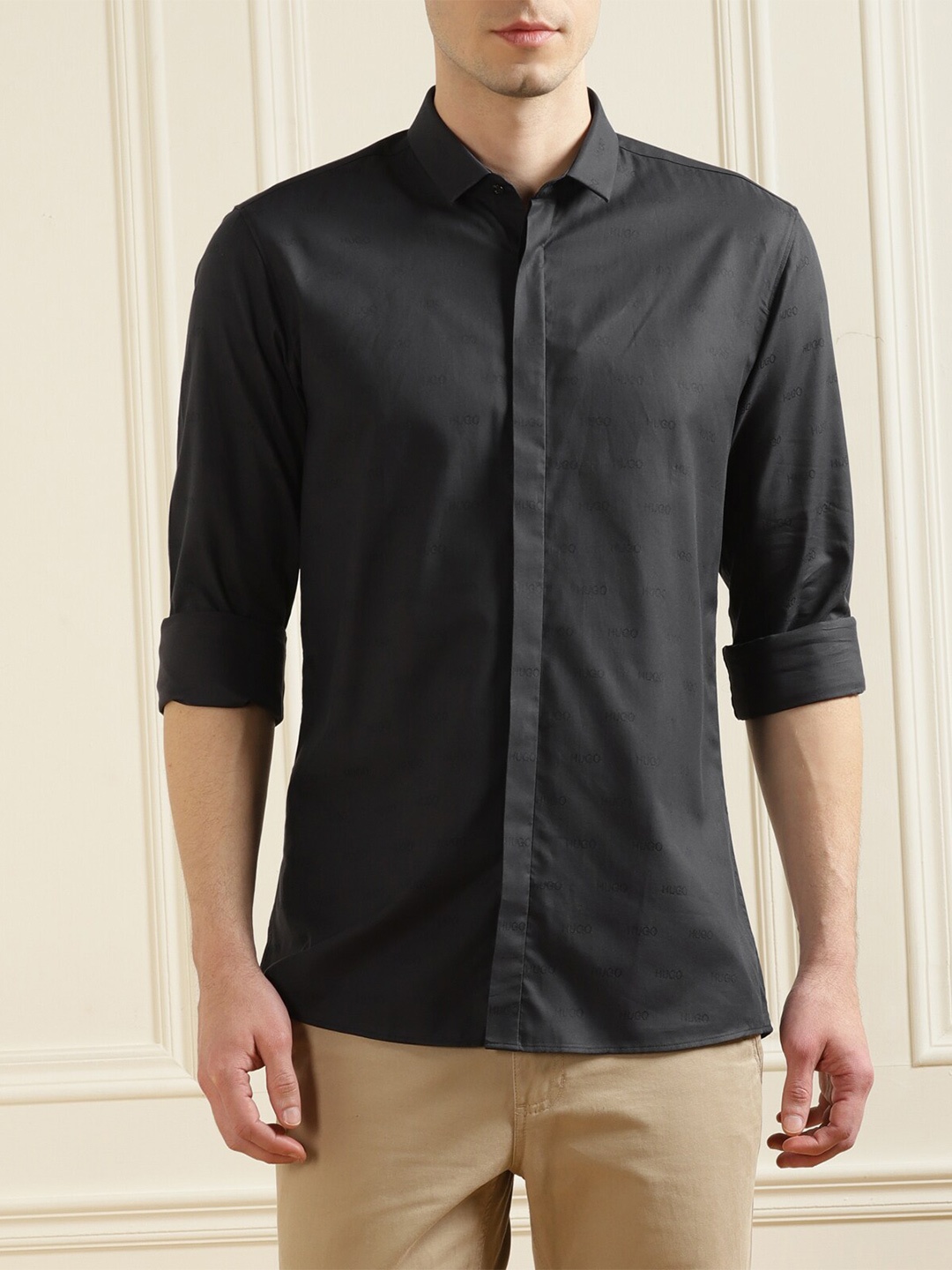 

HUGO Men Black Formal Shirt