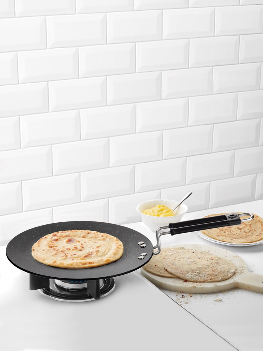 

BOROSIL Black Solid Induction Friendly & Granite Finish Non-Stick Tava