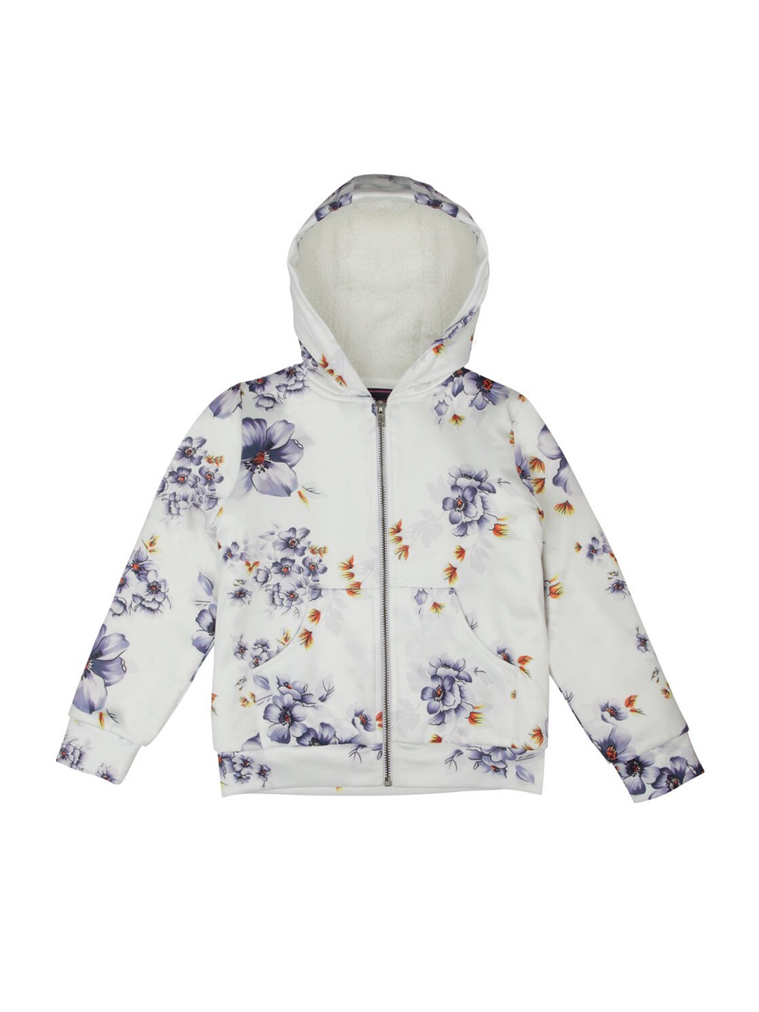 

Tiny Girl Girls White Floral Bomber Jacket