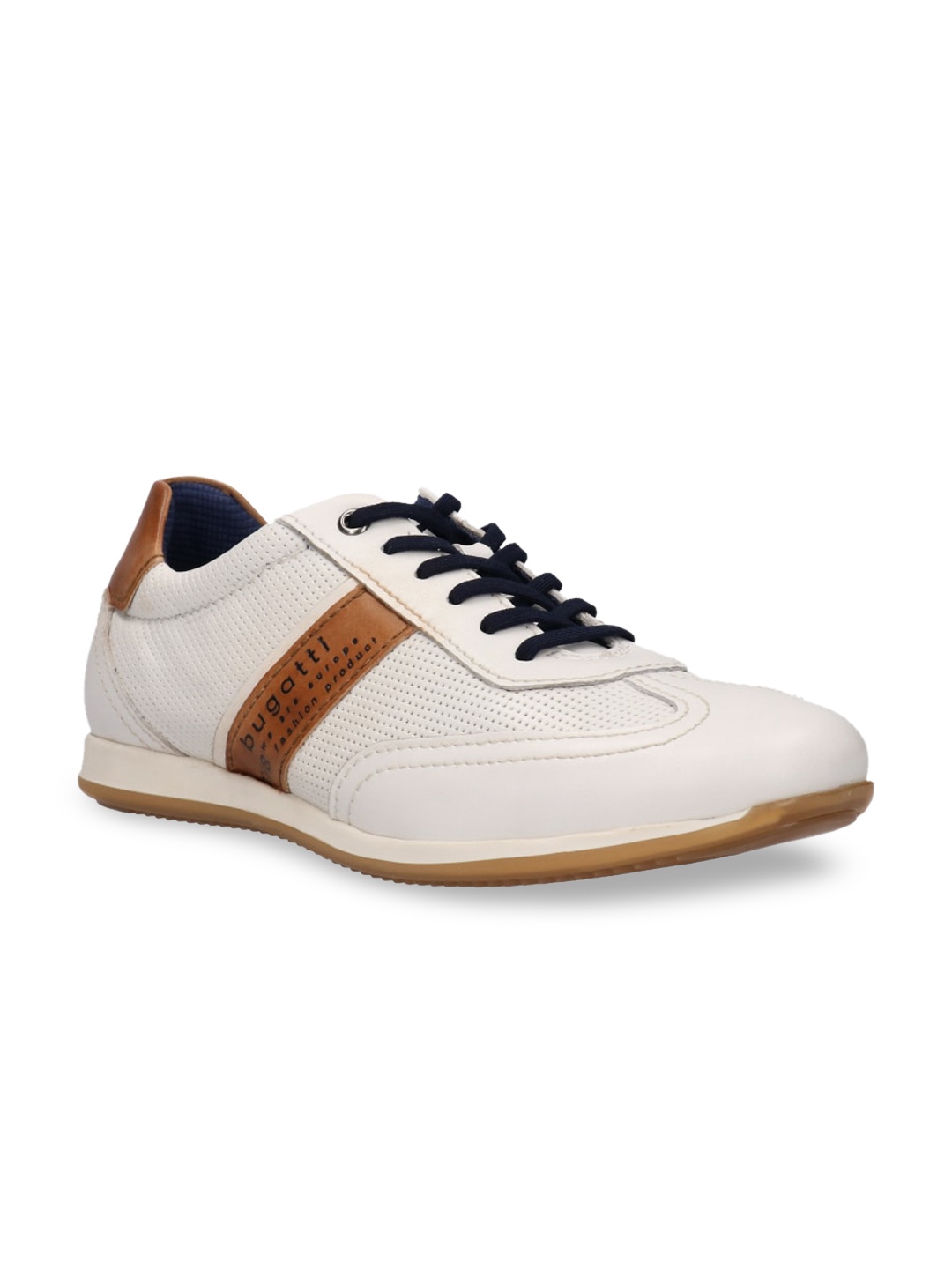 

Bugatti Men White Colourblocked Leather Sneakers