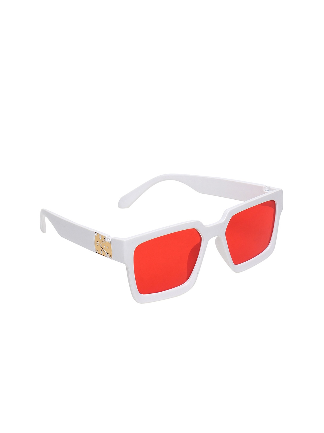 

CRIBA Adult Red Lens & White Square Sunglasses with UV Protected Lens CR_JM_WHT_RED
