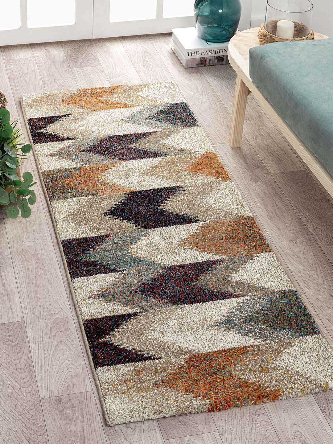 

OBSESSIONS Multicoloured Geometric Floor Runner, Multi