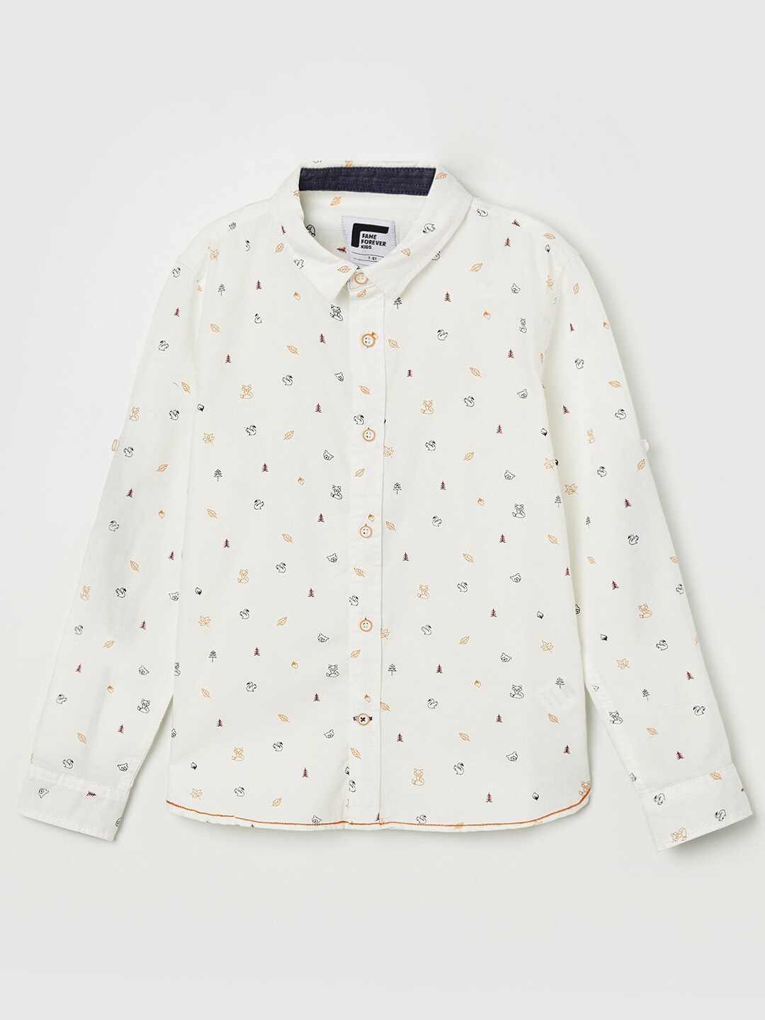 

Fame Forever by Lifestyle Boys White Printed Casual Shirt