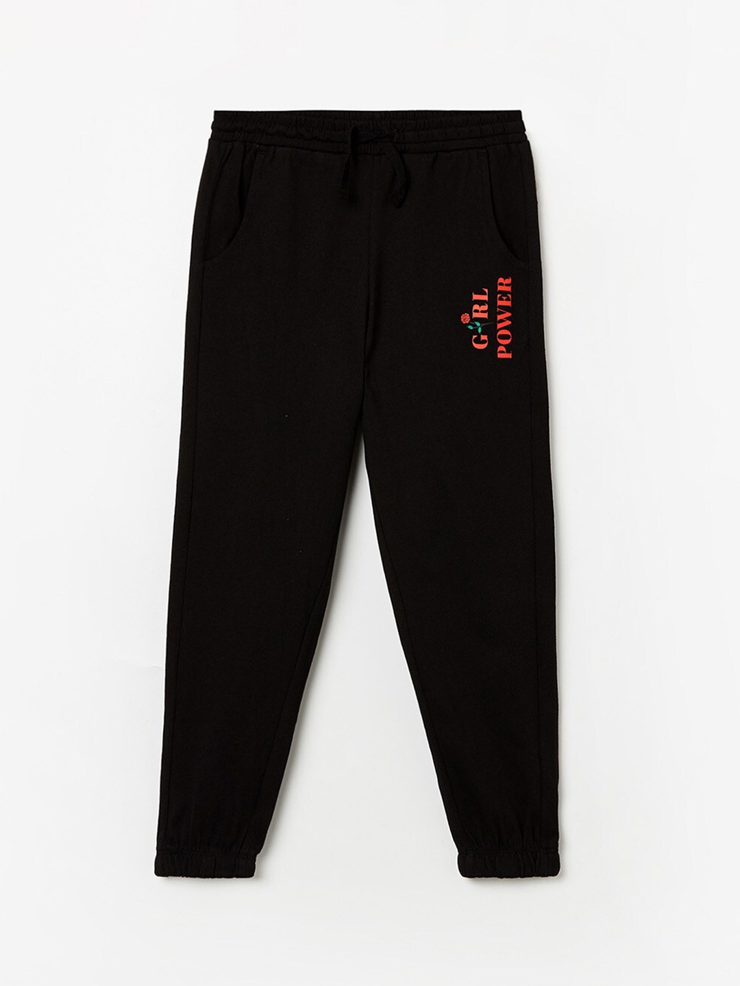 

Fame Forever by Lifestyle Girls Black Solid Cotton Joggers