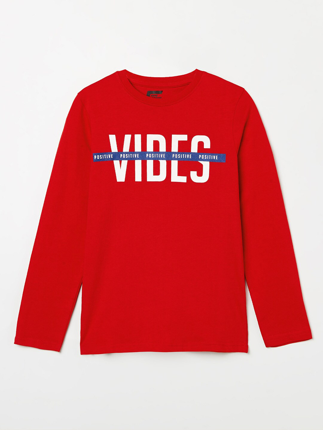 

Fame Forever by Lifestyle Boys Red & White Typography Printed Cotton T-shirt