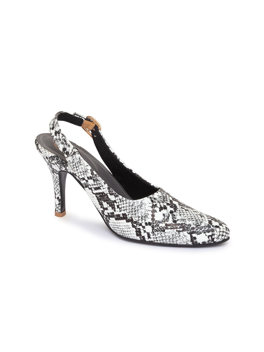 

Sole To Soul White & Black Animal Printed Stiletto Pumps