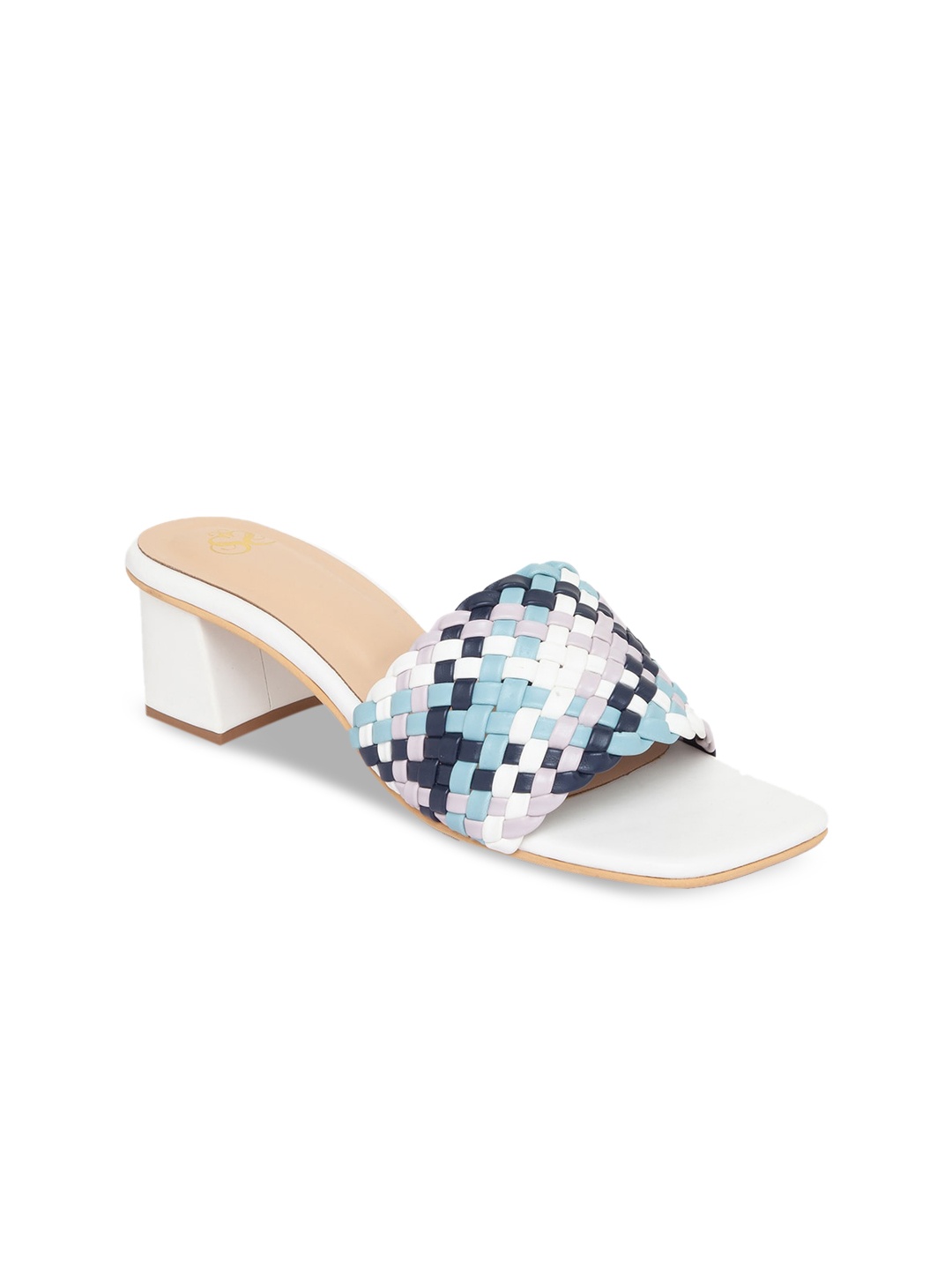 

Sole To Soul Women White & Blue Block Heels