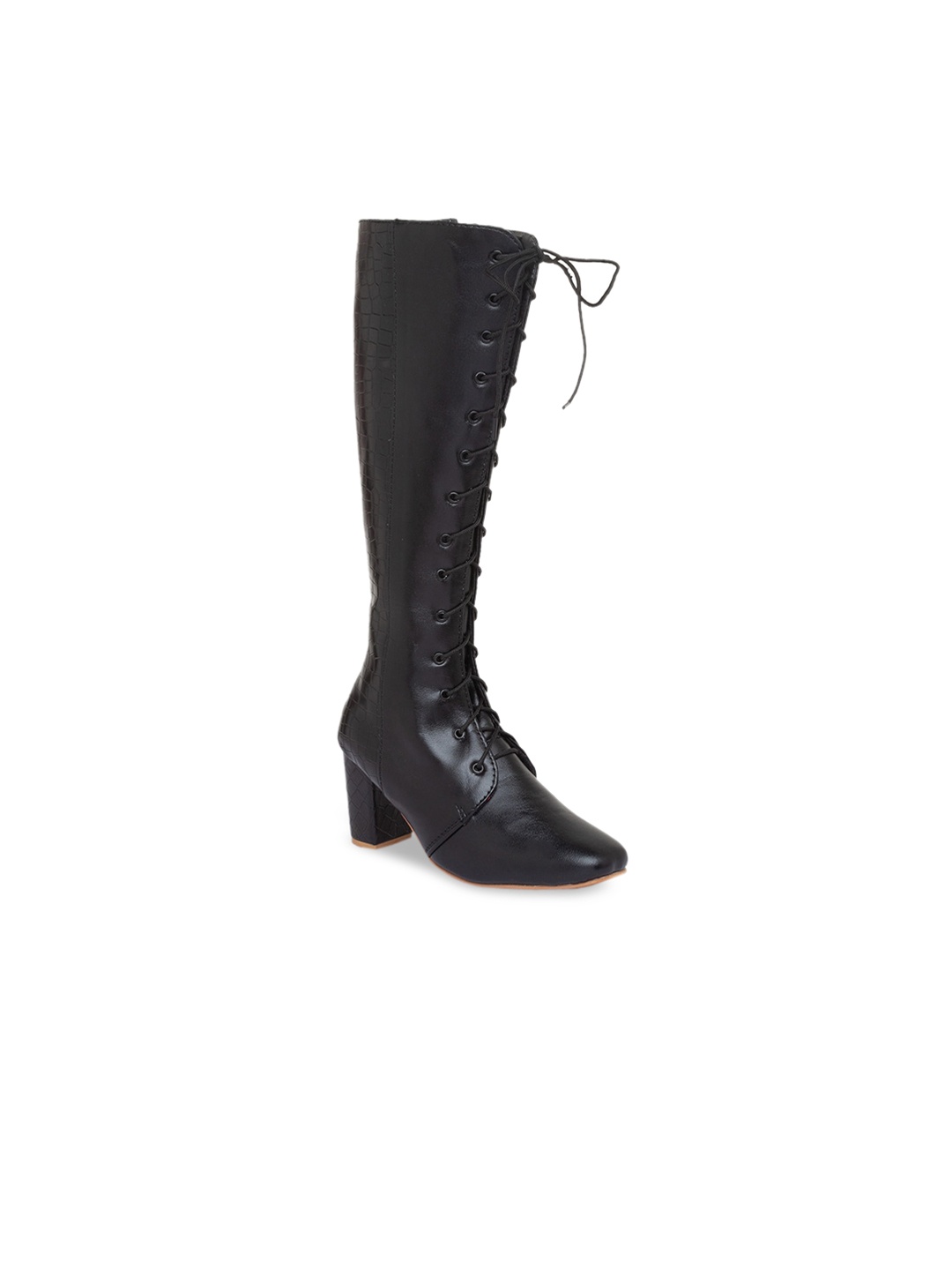 

Sole To Soul Black High-Top Block Heeled Boots