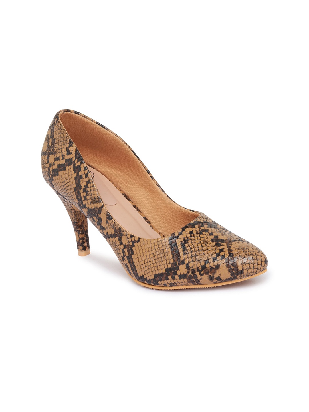 

Sole To Soul Women Brown & Black Textured Heels