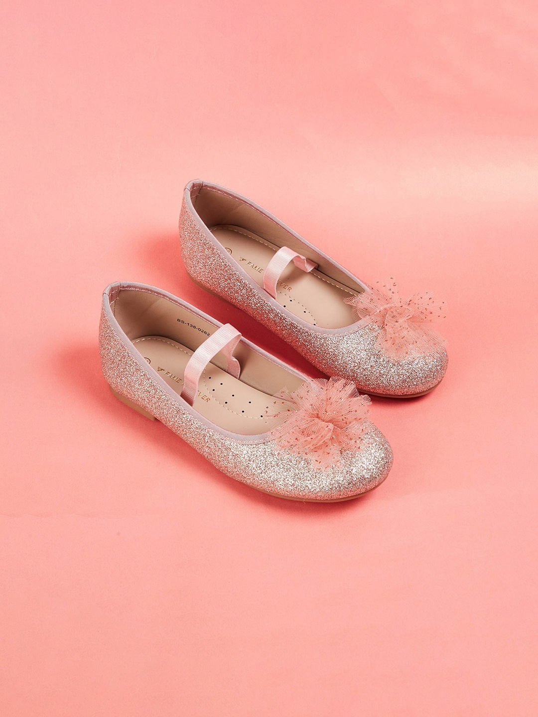 

Fame Forever by Lifestyle Girls Pink Embellished Ballerinas Flats