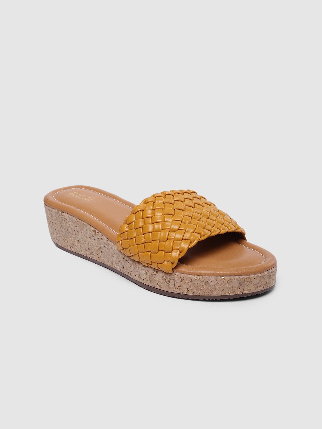 

Inc 5 Women Mustard Yellow Open Toe Flats
