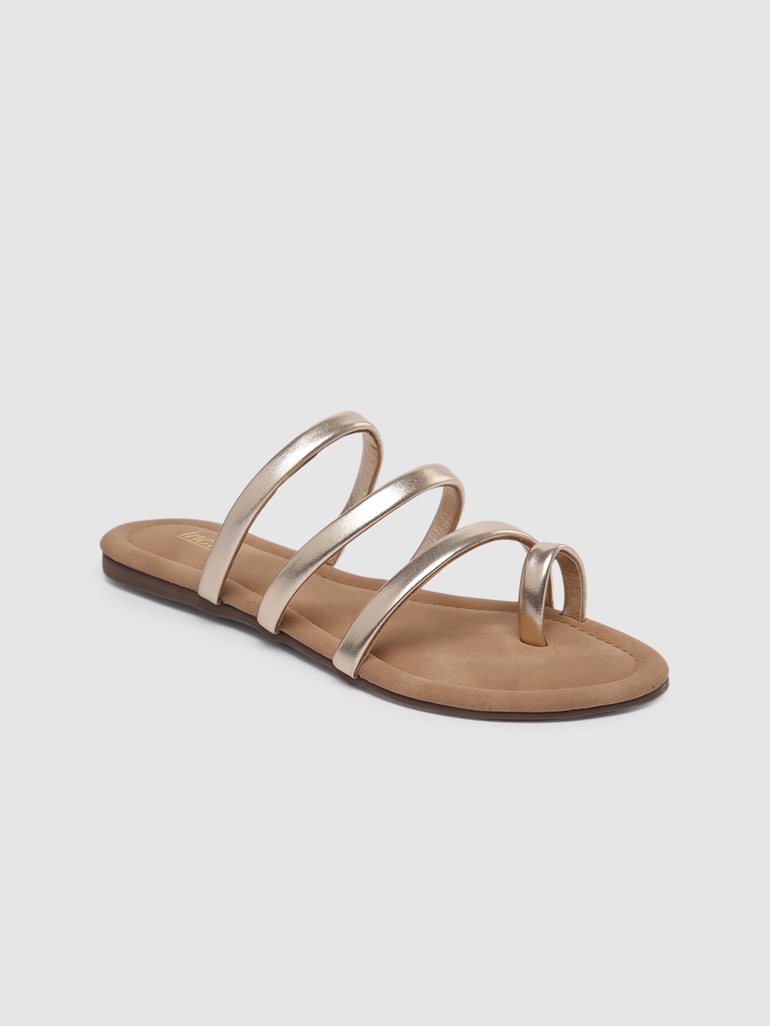 

Inc 5 Women Gold-Toned One Toe Flats