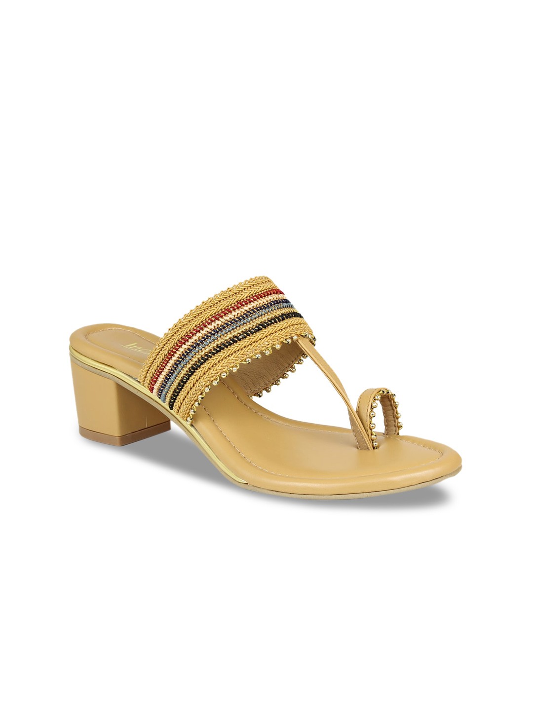 

Inc 5 Woman Beige Ethnic Block Sandals