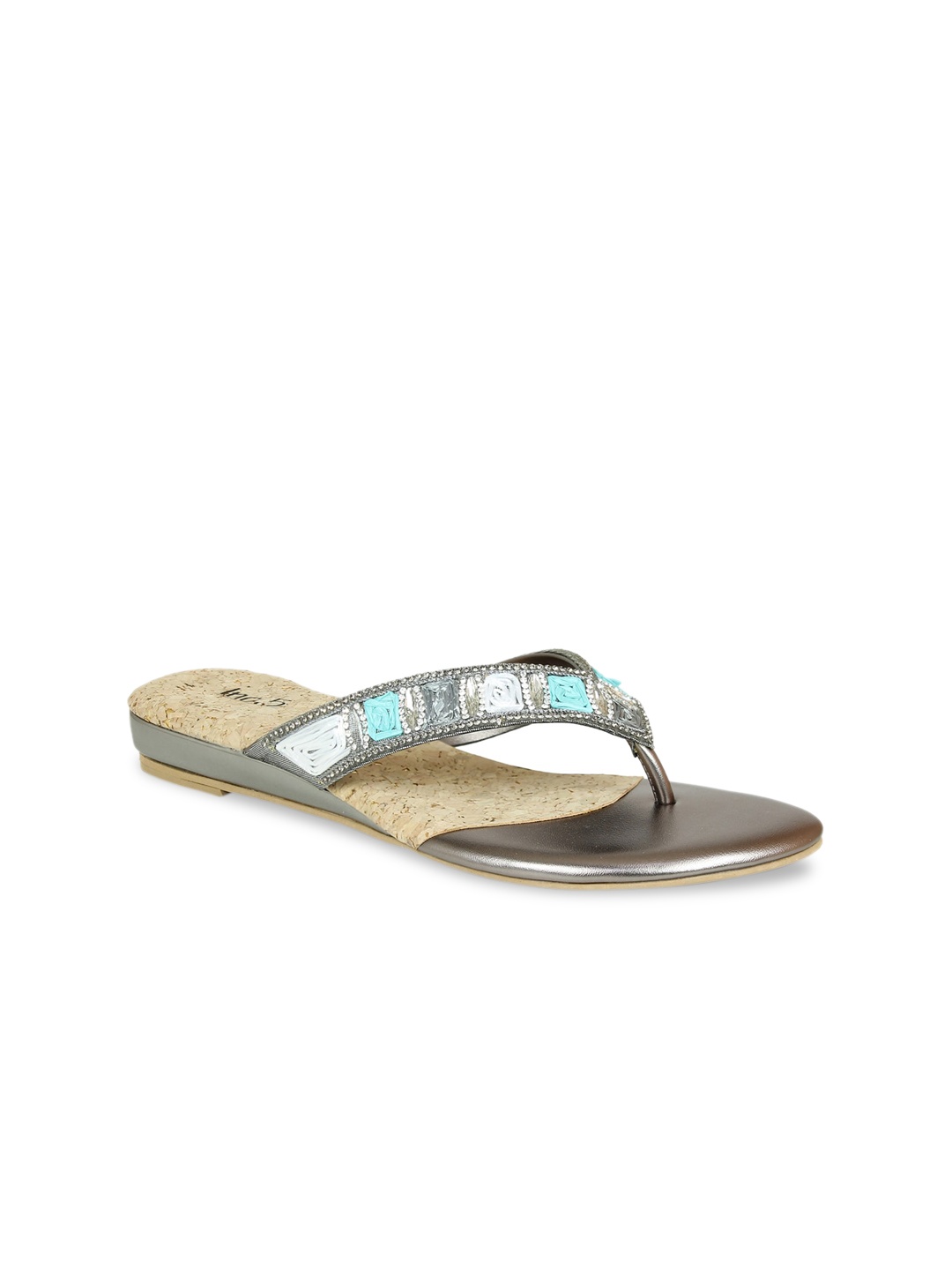 

Inc 5 Grey Ethnic Block Sandals