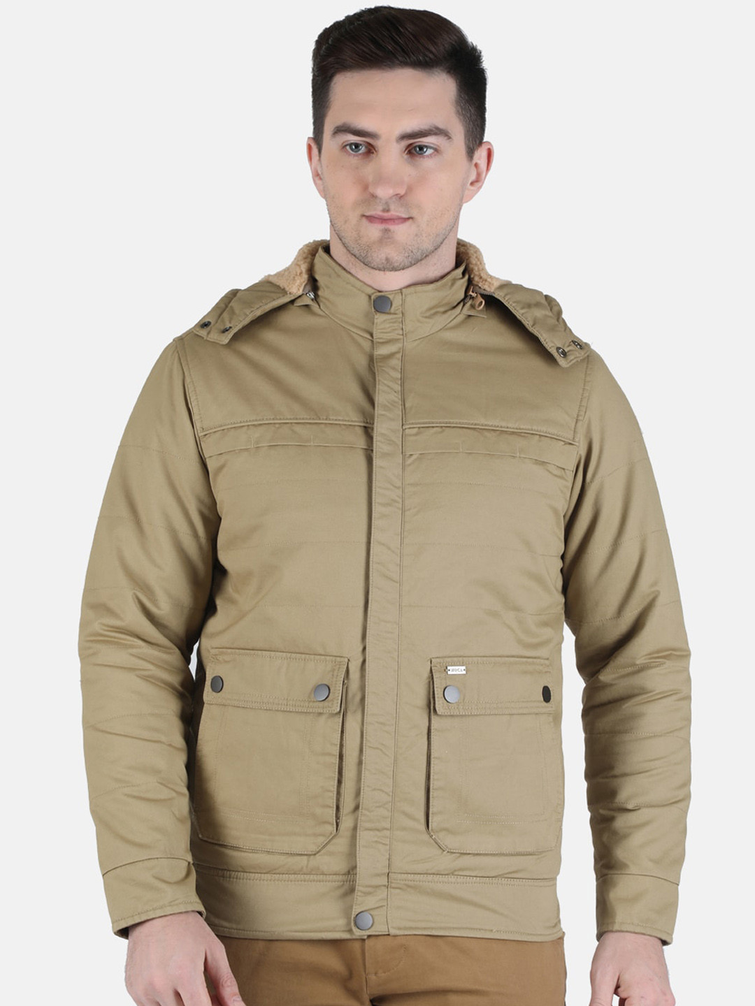 

Monte Carlo Men Khaki Lightweight Hooded Padded Jacket