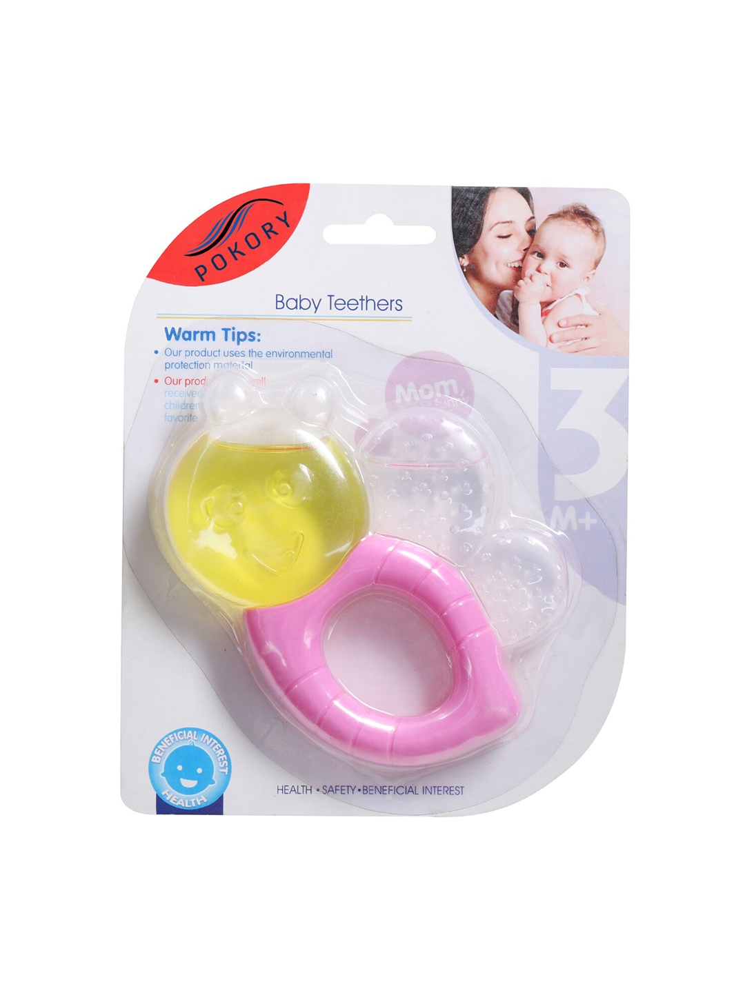 

POKORY Infants Pink Honey Bee Shaped Food Grade Baby Teether