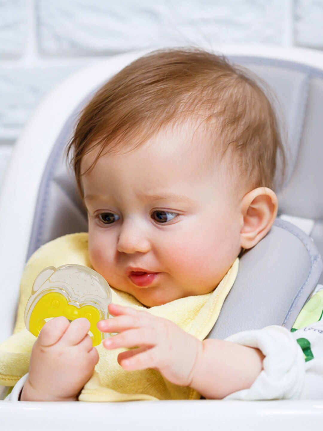 

POKORY Infant Kids Yellow Monkey Shaped Plastic Teether